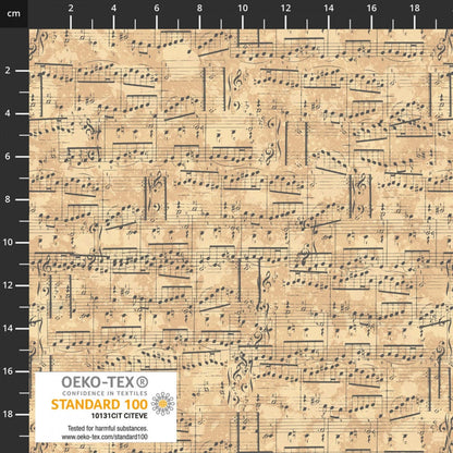 Stof My Classic Songs Musical Fabric 4502-598 Ruler