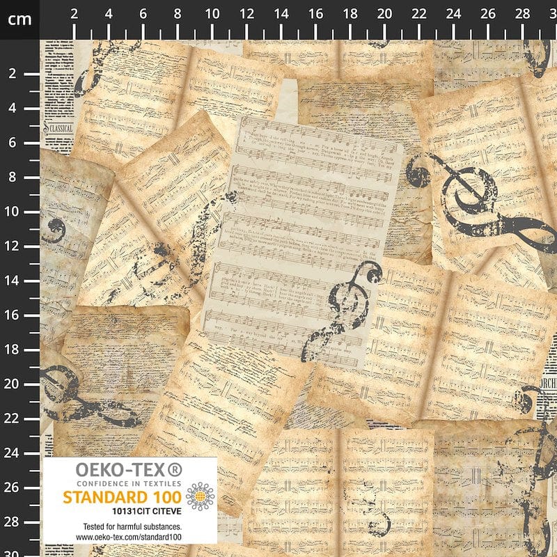 Stof My Classic Songs Musical Fabric 4502-596 Ruler