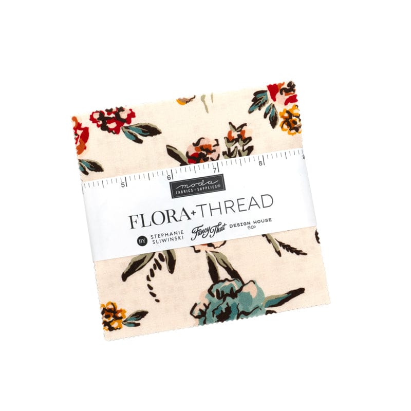 Moda Fabric Pre Cuts Moda Flora Thread Charm Pack - The Sewing Studio