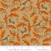 Moda Fabric Forest Frolic Chickadess and Acorns Caramel 47842 14 Ruler