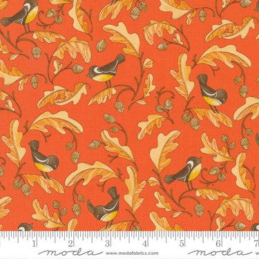 Moda Fabric Forest Frolic Chickadess and Acorns Orchard 48742 18 ruler