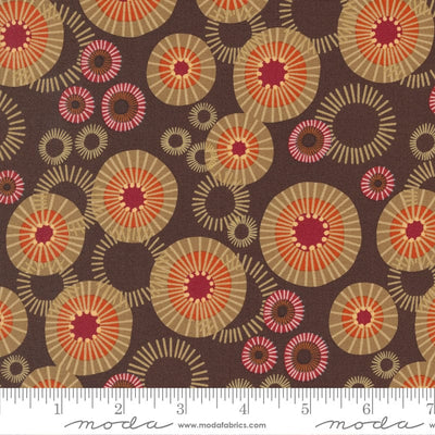 Moda Fabric Forest Frolic Indian Blanket Dots Chocolate 48743 15 ruler