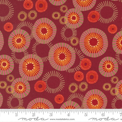 Moda Fabric Forest Frolic Indian Blanket Dots Cinnamon 48743 16 ruler