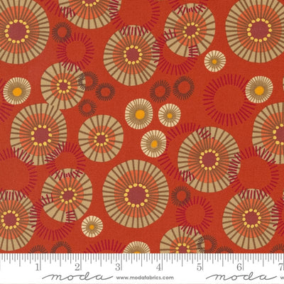 Moda Fabric Forest Frolic Indian Blanket Dots Copper 48743 18 ruler