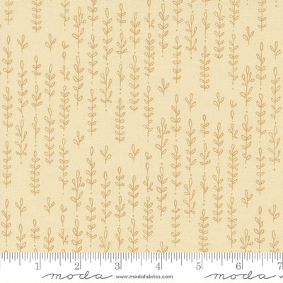 Moda Fabric Forest Frolic Leafy Lines Stripes Cream 48745 12 Ruler
