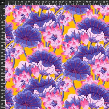 Kaffe Fassett Fabric Lake Blossoms Purple