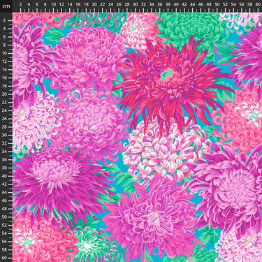 Kaffe Fassett Fabric Quilt Backing Japanese Chrysanthemum Magenta