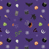 Lewis And Irene Halloween Fabric Cast A Spell Spooky On Green With Silver Metallic A723.3