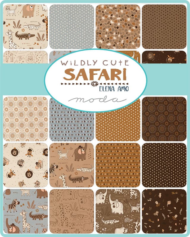 Moda Fabric Pre Cuts Moda Wildly Cute Safari Layer Cake - The Sewing Studio