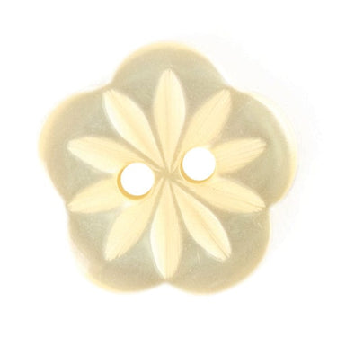 Cream Flower Button 15mm