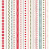 Lewis And Irene Gingerbread Season Fabric Gingerbread Festive Stripes on Cream C86-1 Square