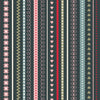 Lewis And Irene Gingerbread Season Fabric Gingerbread Festive Stripes on Dark Grey C86-3 Square