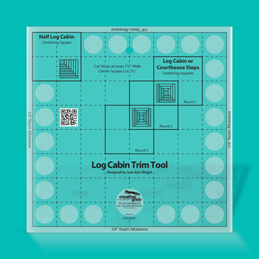 Creative Grids Non slip: Log Cabin Trim Tool for 8" Finished Blocks
