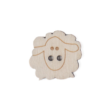 Wooden Sheep Button 23mm