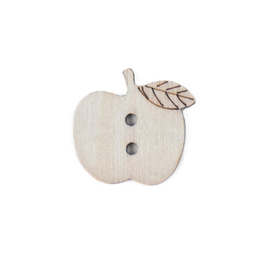 Wooden Apple Button 25mm