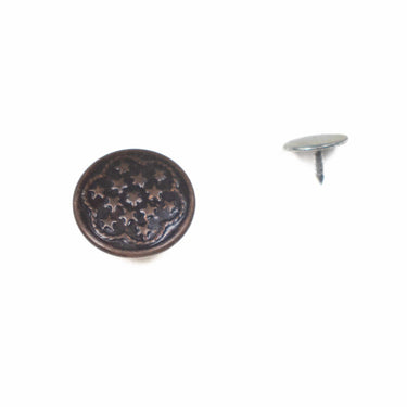 Brown Star-pattern Jeans Button 17mm