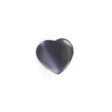 Grey Heart Button 13mm