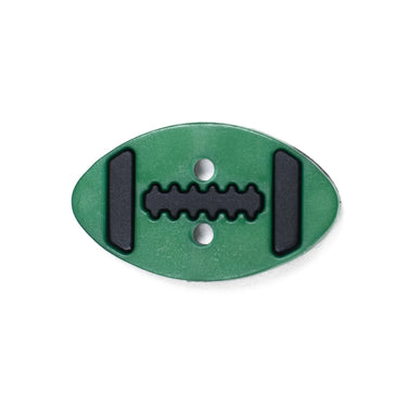 Green Rugby Shaped Button 25mm