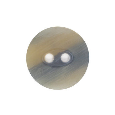 Cream Stripe Round Button 15mm
