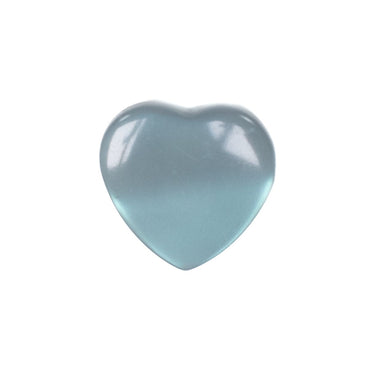 Light Blue Heart Button 12mm