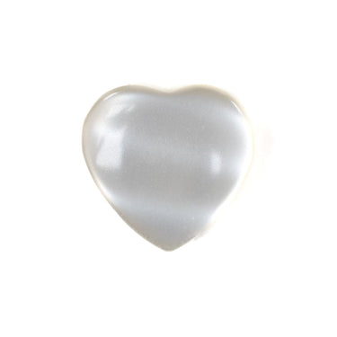 Cream Heart Button 12mm