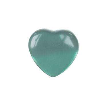 Dark Green Heart Button 12mm