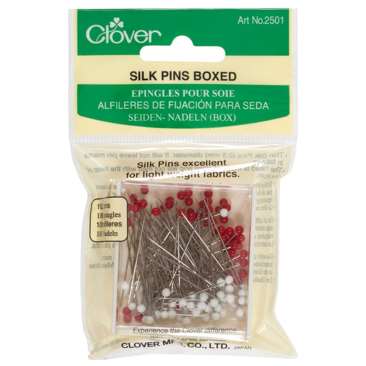 Clover Silk Pins: 100 Pieces