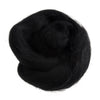Natural Wool Roving, Black, 10g Packet