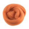 Natural Wool Roving, Orange, 10g Packet