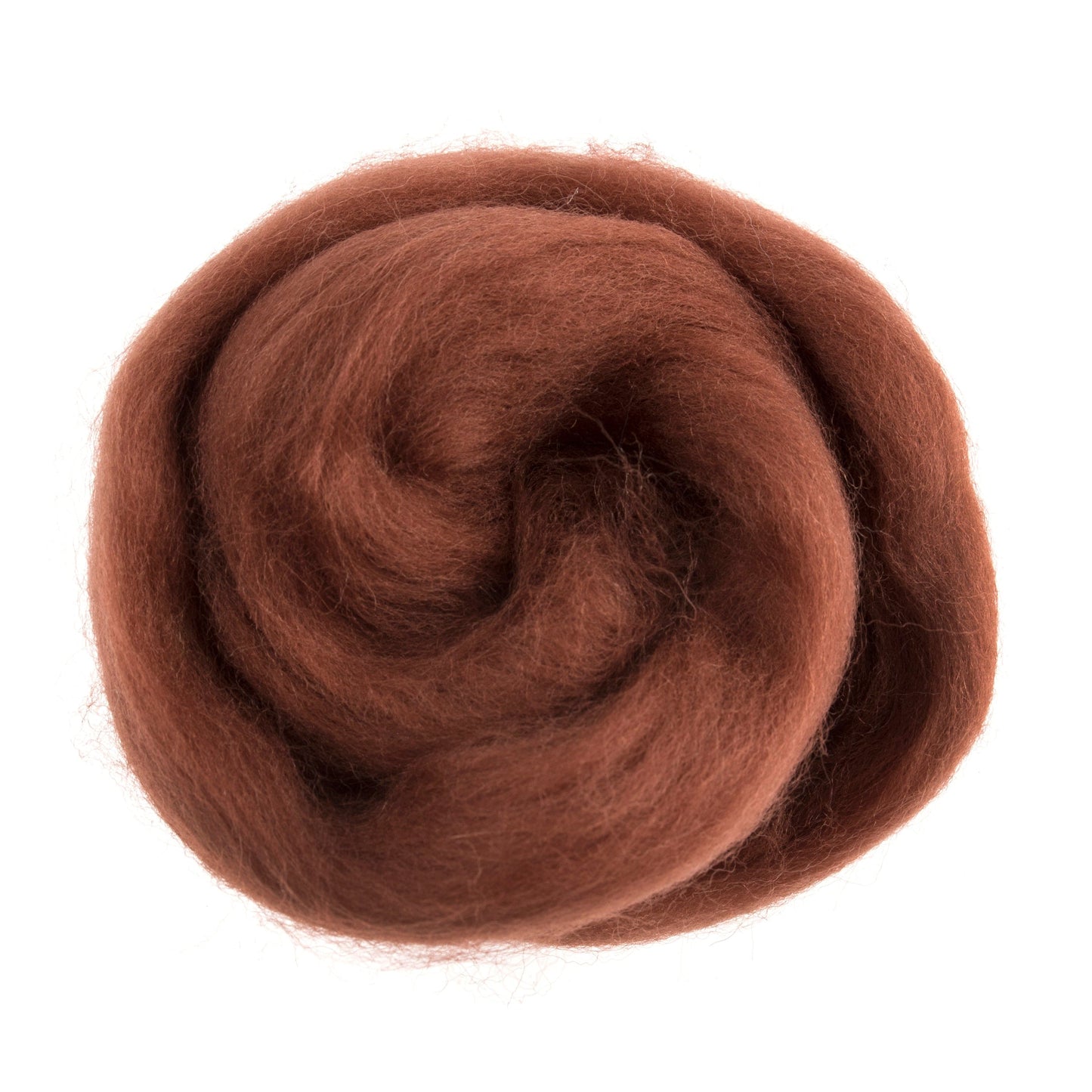 Natural Wool Roving, Sienna, 10g Packet