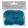Natural Wool Roving, Turquoise, 10g Packet