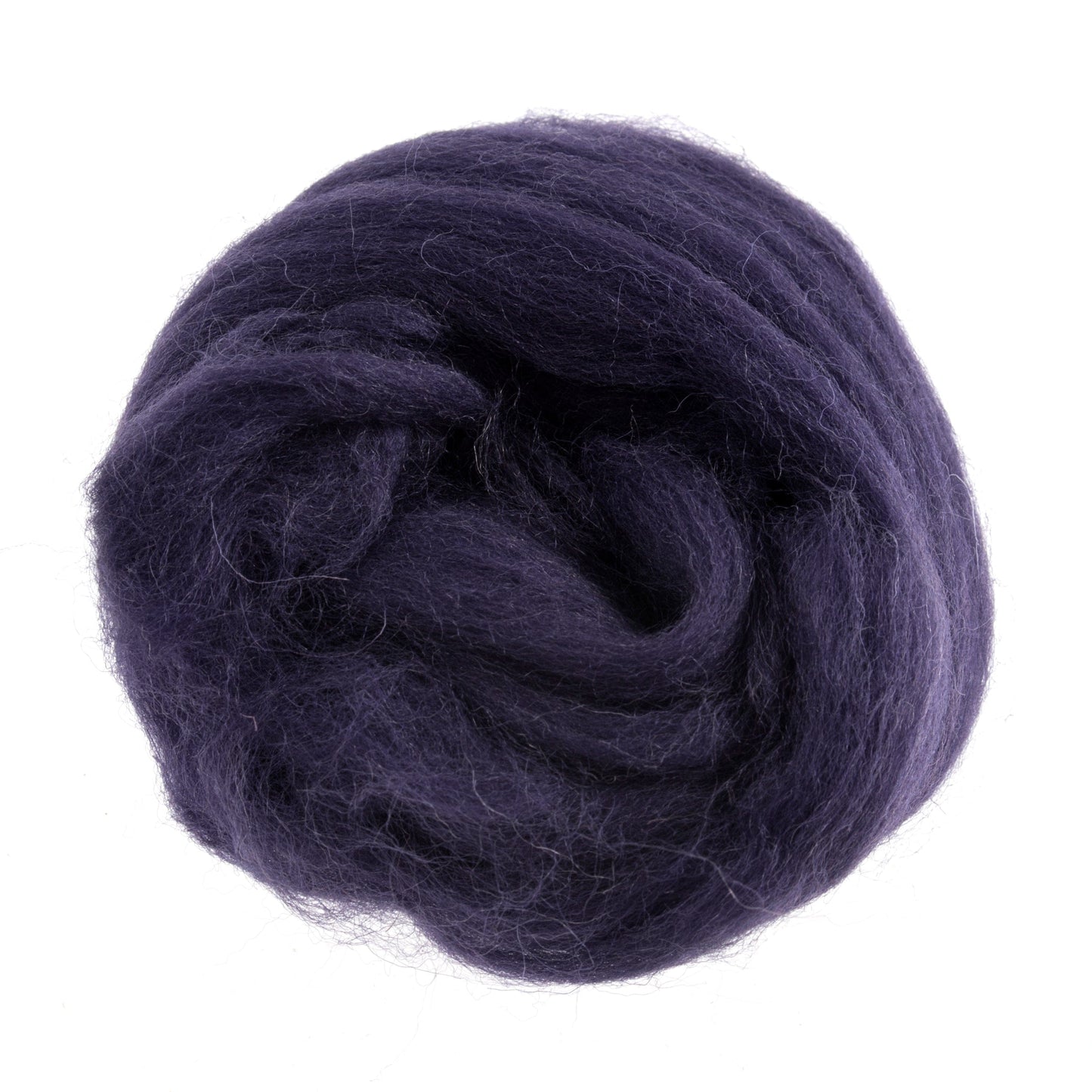 Natural Wool Roving, Plum, 10g Packet