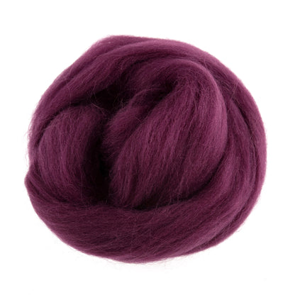 Natural Wool Roving, Mauve, 10g Packet