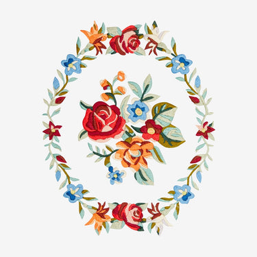 Free Pattern: Floral Wreath (Embroidery)