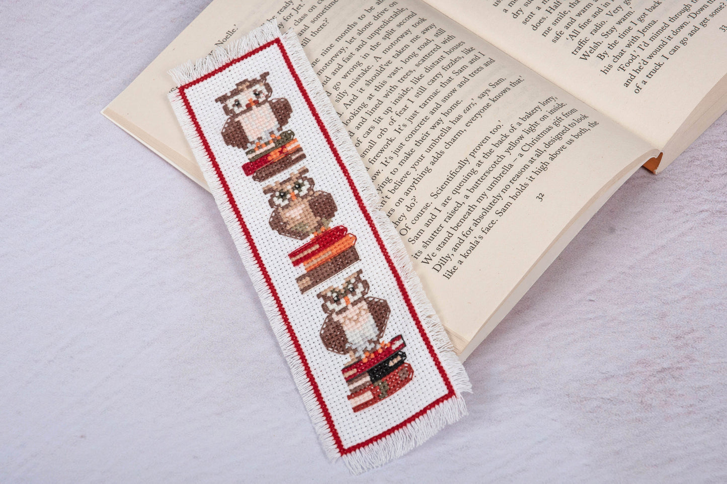 Cross Stitch Bookmark Kit Owls