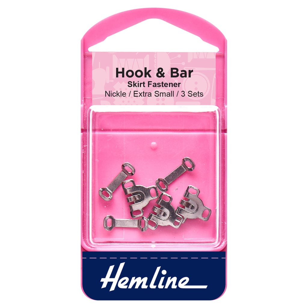 Hook and Bar - Extra Small Silver Fastener