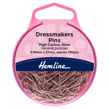 Pins: Dressmaker's: 26mm: Nickel: 310 Pieces