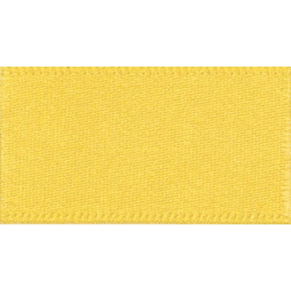 Double Faced Satin Ribbon Yellow: 10mm wide. Price per metre.