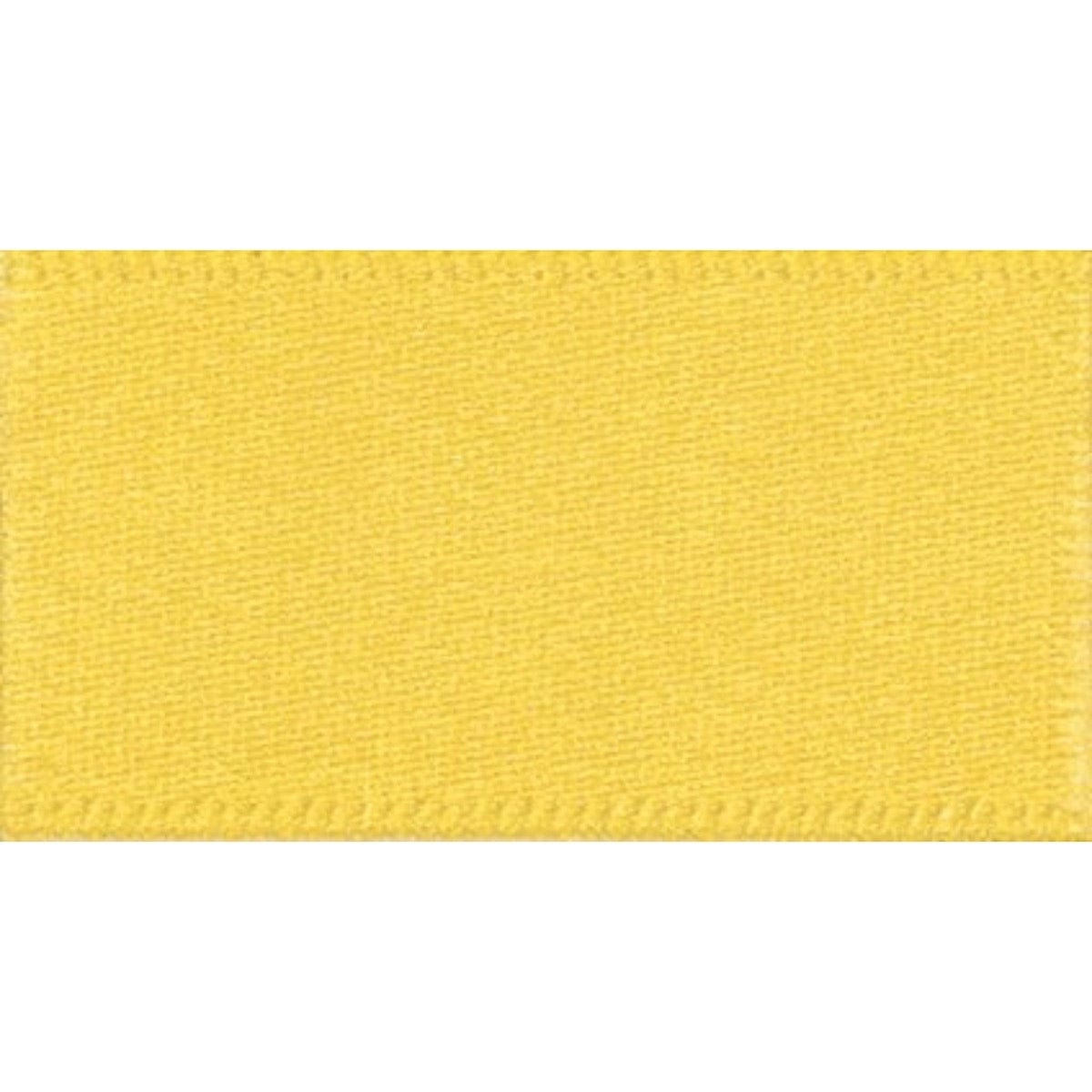Double Faced Satin Ribbon Yellow: 25mm wide. Price per metre.