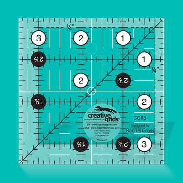 Creative Grids Non slip: 3½" x 3½" Square Quilt Ruler