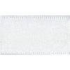 Double Faced Satin Ribbon: White: 25mm wide. Price per metre.