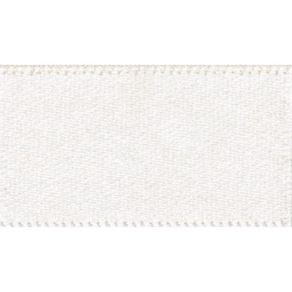 Double Faced Satin Ribbon: Bridal white: 35mm wide. Price per metre.