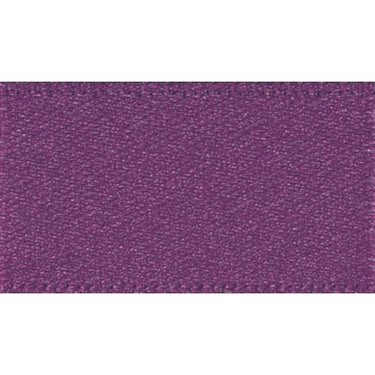 Double Faced Satin Ribbon Plum Purple: 10mm Wide. Price per metre.