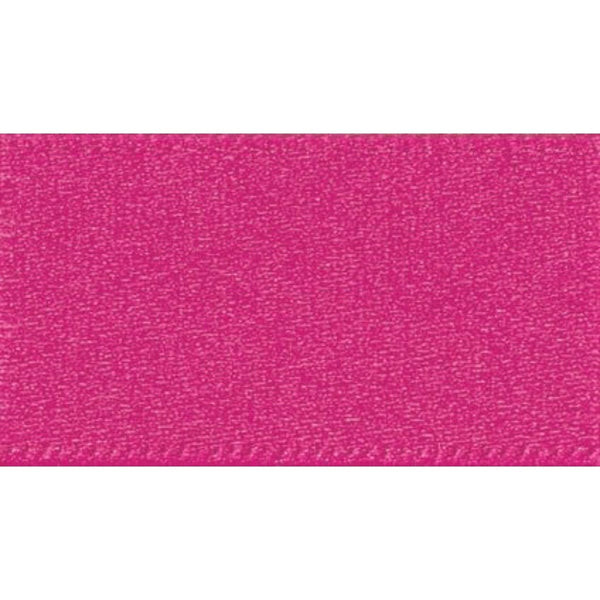 Double Faced Satin Ribbon Fuchsia Pink: 35mm wide. Price per metre.