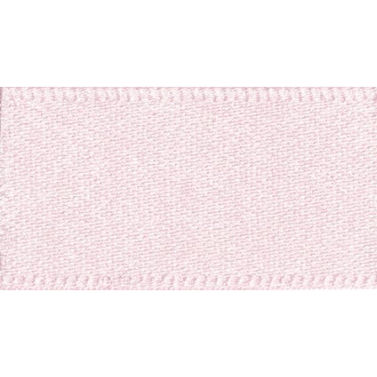 Double Faced Satin Ribbon Pale Pink: 10mm wide. Price per metre.