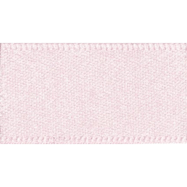 Double Faced Satin Ribbon Pale Pink: 25mm wide. Price per metre.