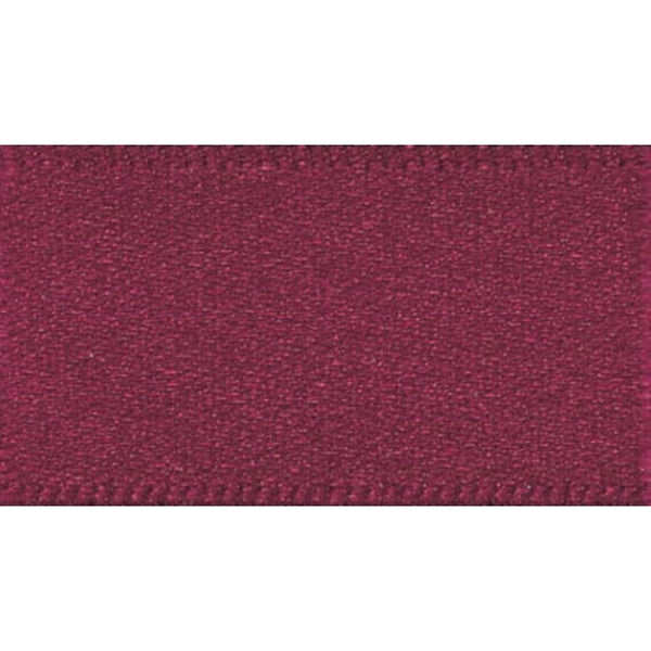 Double Faced Satin Ribbon Burgundy Red: 25mm wide. Price per metre.