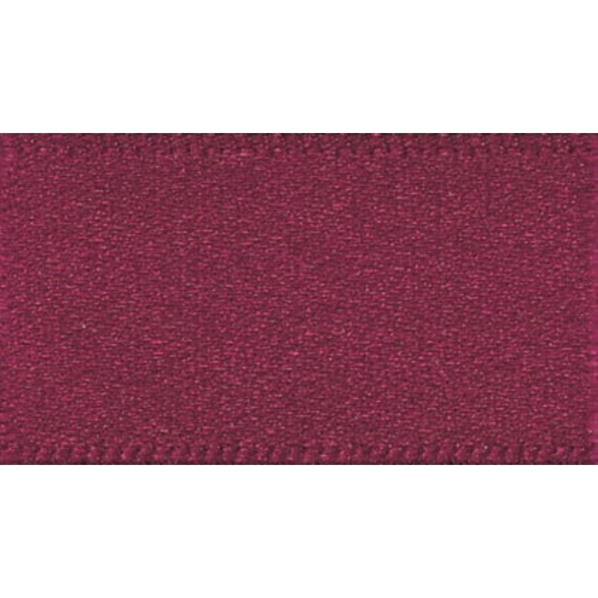 Double Faced Satin Ribbon Burgundy Red: 25mm wide. Price per metre.