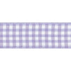 Gingham Ribbon: Orchid Purple: 15mm wide. Price per metre.