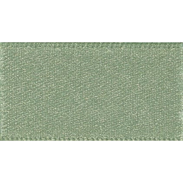 Double Faced Satin Ribbon Khaki Green: 15mm Wide. Price per metre.